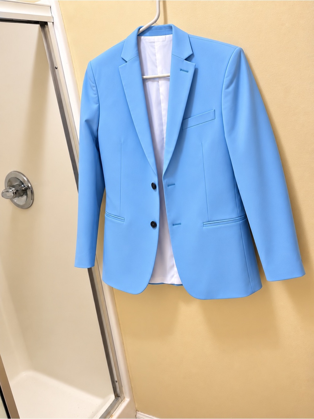 Calvin Klein Light Blue Two-Button Men's Blazer